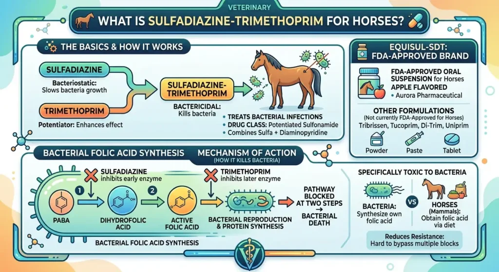 Sulfadiazine-Trimethoprim Dosage For Horses: Calculator & Safe Guide 1 What Is Sulfadiazine-Trimethoprim?