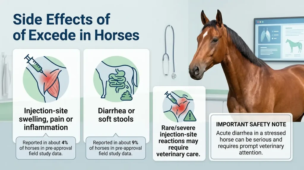 Side Effects of Excede in Horses