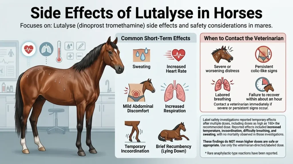 Lutalyse Dosage For Horses: Calculator, Chart & Safe Guide 3 Side Effects of Lutalyse in Horses