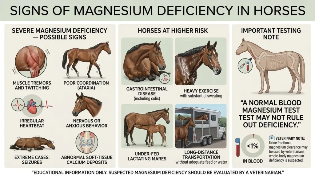 Magnesium Dosage For Horses: Calculator, Chart & Safe Guide 2 Signs of Magnesium Deficiency in Horses