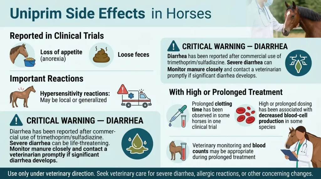 Uniprim Dosage For Horses: Calculator, Chart & Safe Guide 4 Uniprim Side Effects in Horses