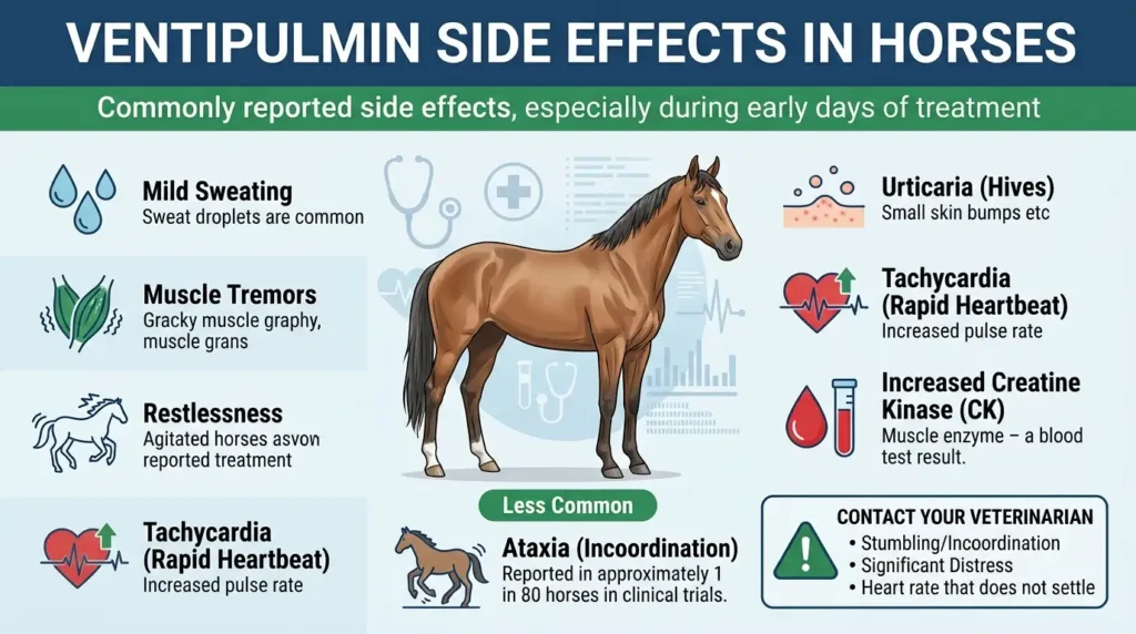 Ventipulmin Dosage For Horses: Calculator, Chart & Safe Guide 3 Ventipulmin Side Effects in Horses