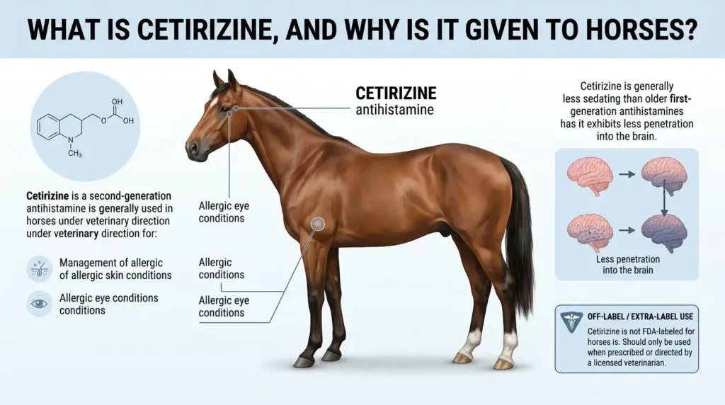 Cetirizine Dosage For Horses: Calculator, Chart & Safe Guide 1 What Is Cetirizine Dosage For Horses, and Why Is It Given to Horses