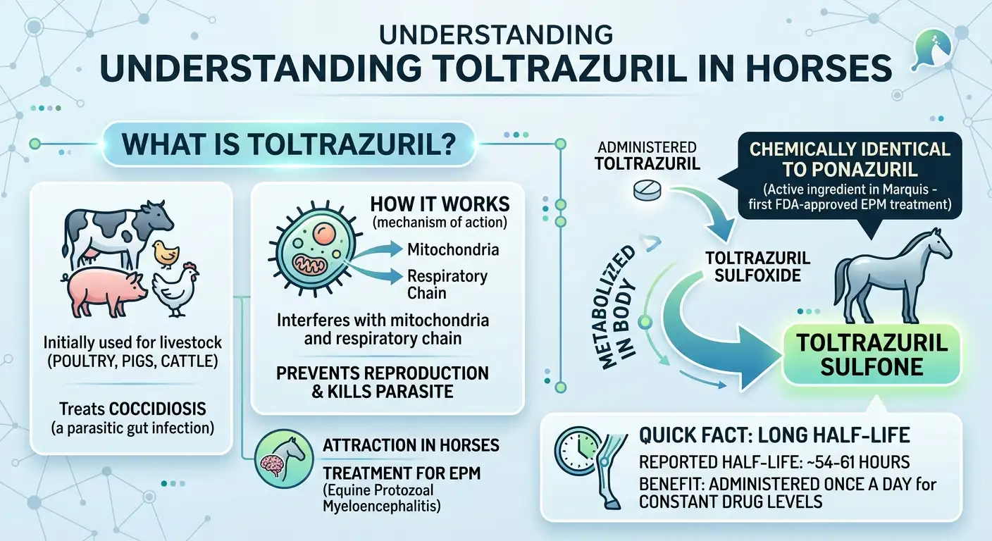 Toltrazuril Dosage For Horses: Calculator, Chart & Safe Guide 1 What Is Toltrazuril dosage for horses?