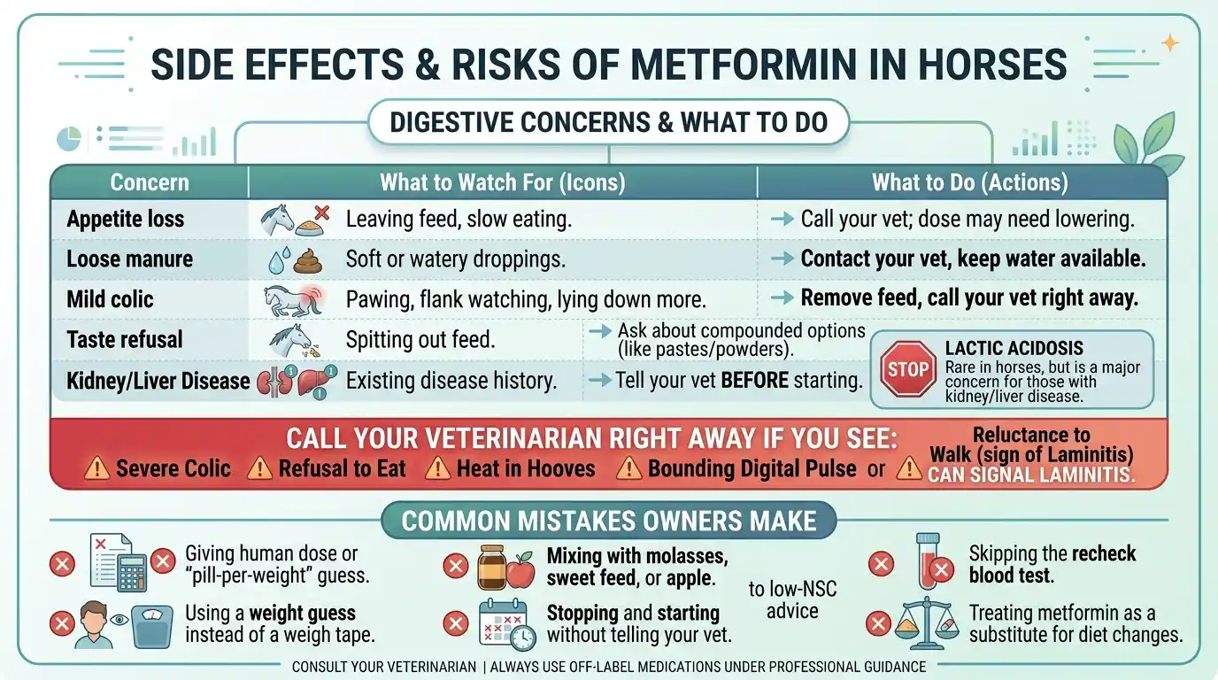 Side Effects and Risks of Metformin in Horses