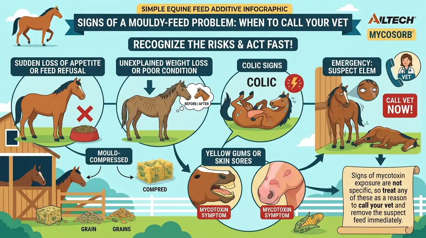 Mycosorb for Horses: Dosage Chart, Calculator & Safety 3 Signs of a Mouldy-Feed Problem: When to Call Your Vet