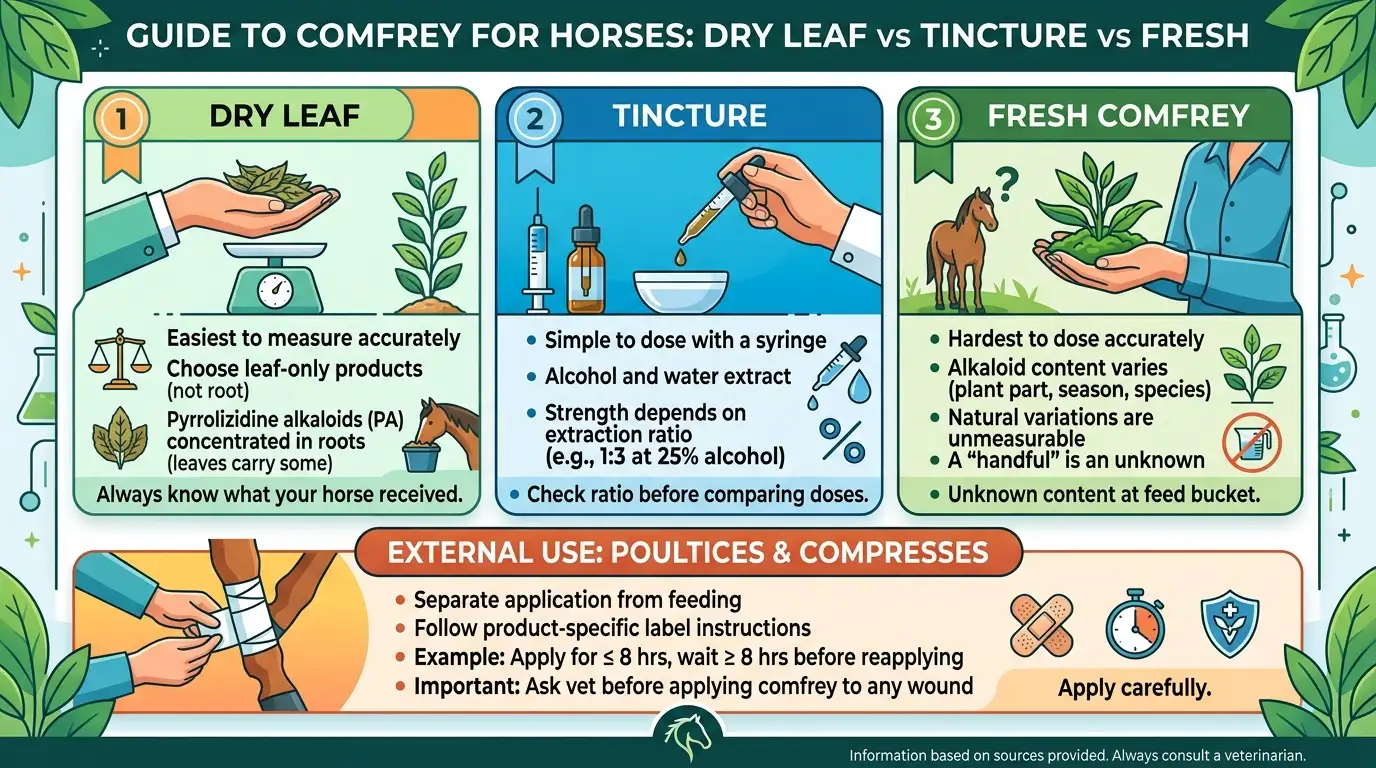 Dried Leaf vs Tincture vs Fresh Comfrey