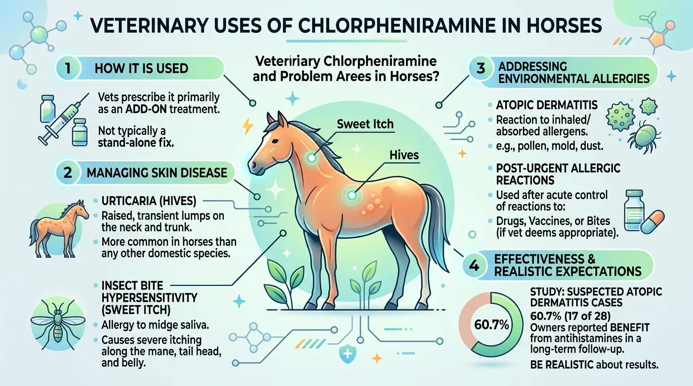 What Is Chlorpheniramine Used for in Horses?