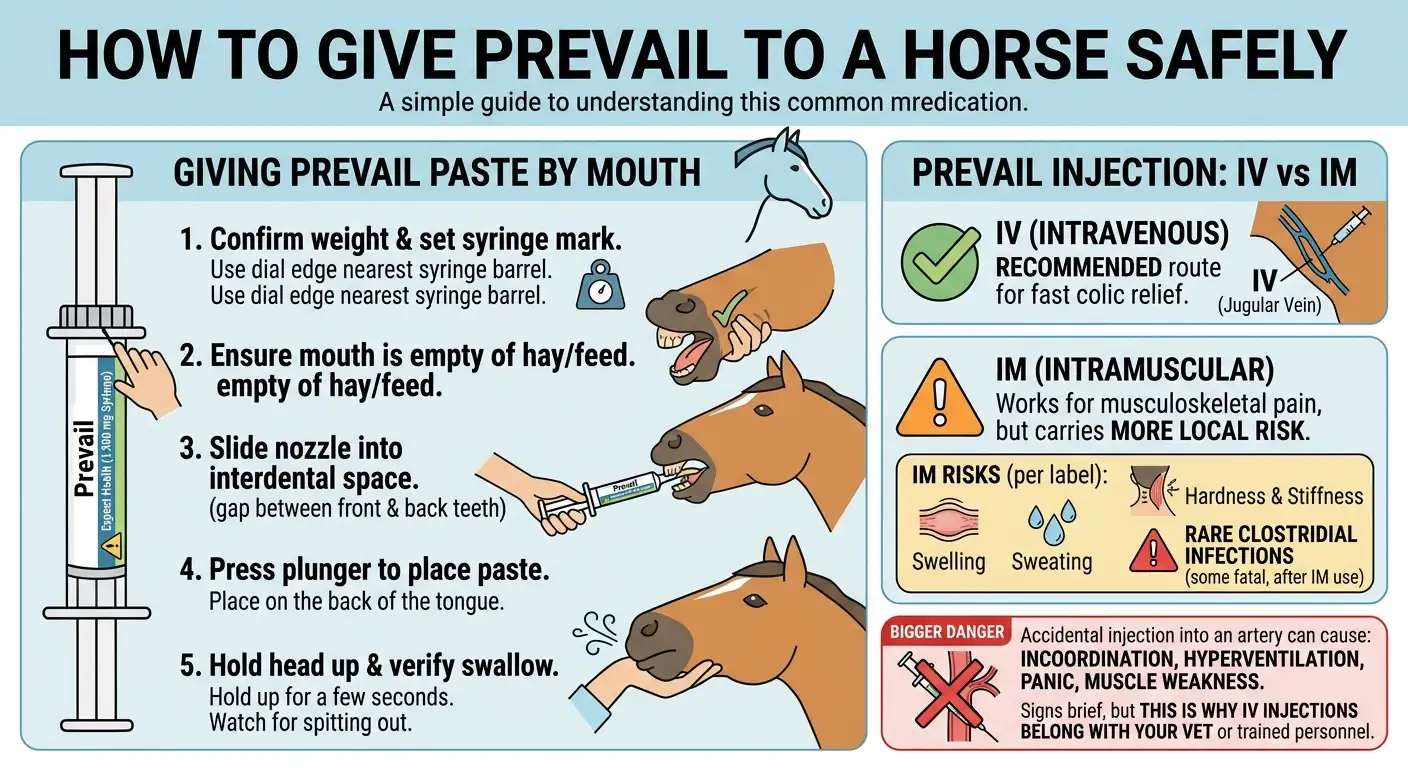 Prevail Dosage for Horses: Dosage Chart, Calculator & Safety 3 How to Give Prevail to a Horse Safely