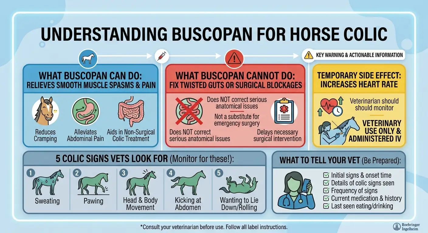 Buscopan Dosage for Horses: Chart, Calculator & Safe Guide 3 Buscopan for Colic: What It Can and Cannot Do