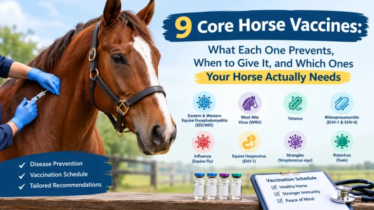 9 Core Horse Vaccines: What Each One Prevents, When to Give It, and Which Ones Your Horse Actually Needs