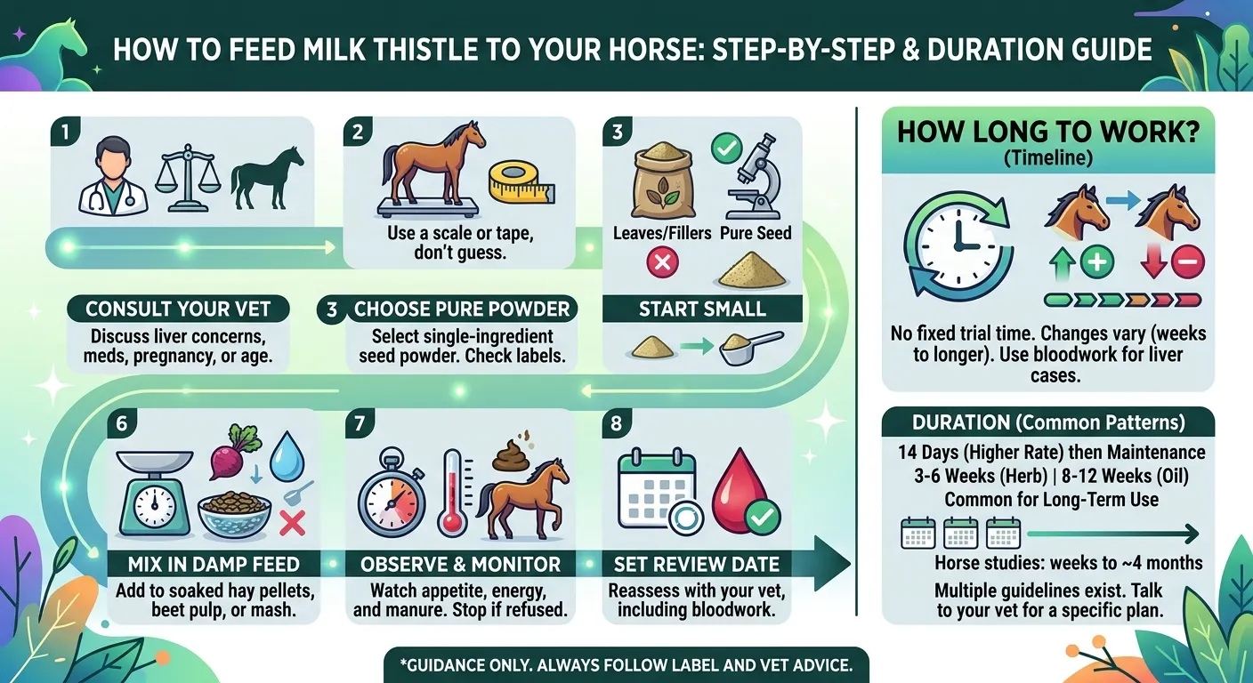 How to Feed Milk Thistle to Your Horse Step by Step