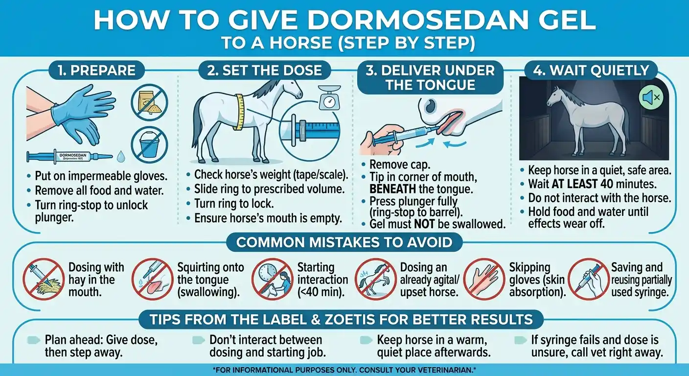How to Give Dormosedan Gel to a Horse (Step by Step)