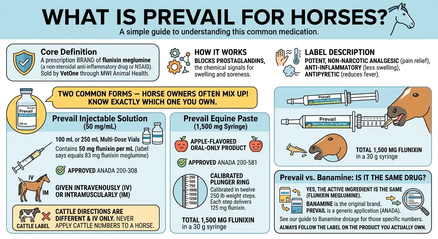 Prevail Dosage for Horses: Dosage Chart, Calculator & Safety 1 What Is Prevail for Horses?